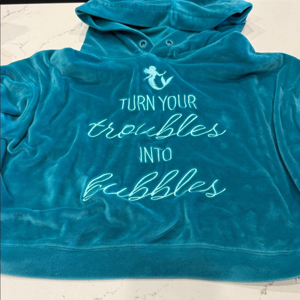 Little mermaid velvet hoodie